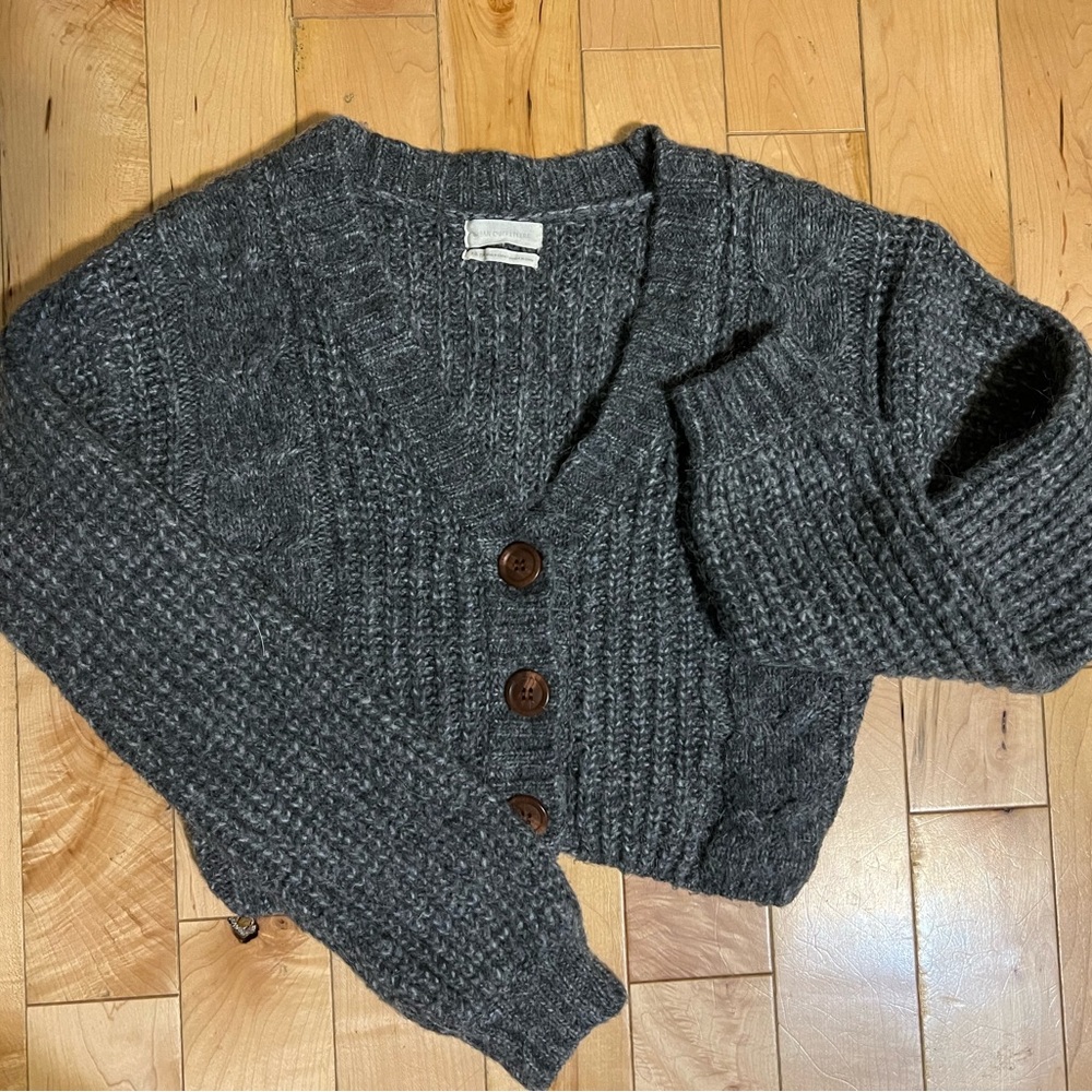 Urban Outfitters Dark Gray Knit cardigan Sweater